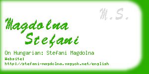 magdolna stefani business card